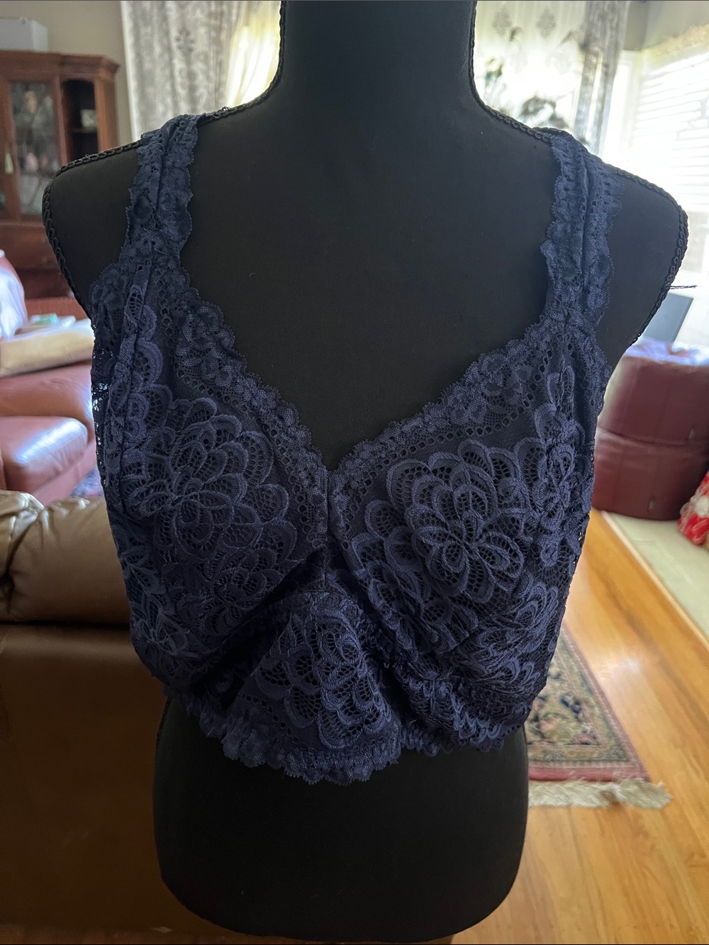 Lace Bralette - Navy